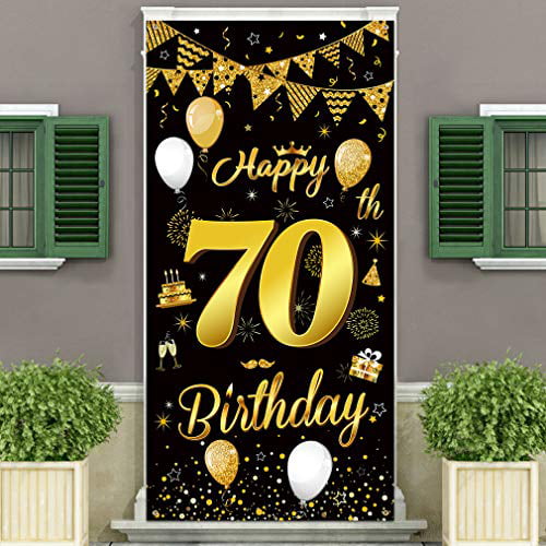 Rose Gold 40th Birthday Door Cover Banner Decorations for Girls Large Sweet 40 Birthday Party Backdrop Door Sign Supplies 40th Birthday Door Sign for Party Decor Supplies 